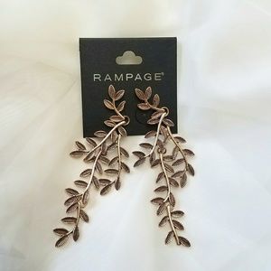 Boho Bronze Leaf Earrings